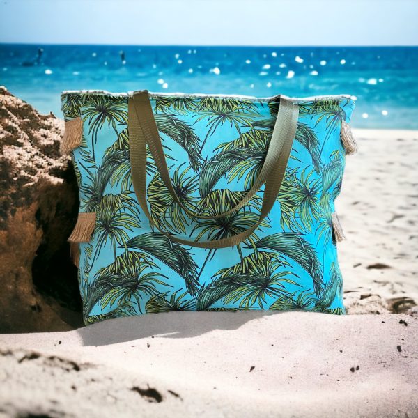 Palm Trees Beach Bag Ώμου στη θάλασσα