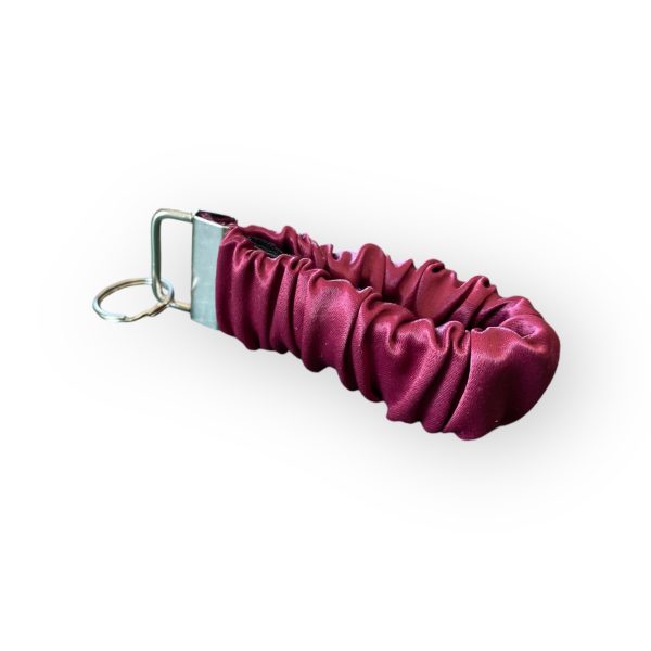 Satin Bordeaux key fob