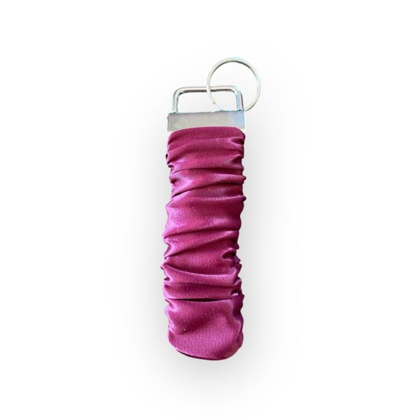 Satin Bordeaux key fob