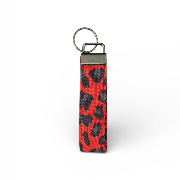 Red Leopard key fob